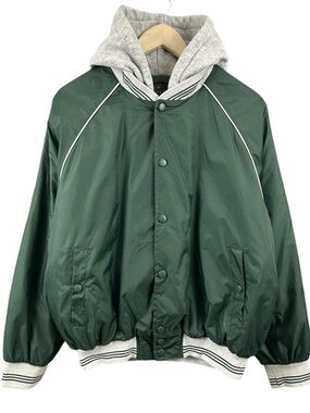RedHead Vintage Y2K Unisex Quilted Green Varsity Bomber Jacket Size Small-Medium